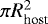 Mathematical equation: $\piR_{\textrm{host}}^2$