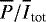 Mathematical equation: $\overline{P}/\overline{I}_{\textrm{tot}}$