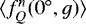 Mathematical equation: $\langle f^n_Q(0{}^{\circ},g) \rangle$