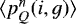Mathematical equation: $\langle p_Q^n(i,g)\rangle$