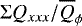 Mathematical equation: $\Sigma Q_{xxx}/\overline{Q}_{\phi}$