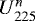 Mathematical equation: $U^n_{225}$