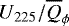 Mathematical equation: $U_{225}/\overline{Q}_{\phi}$