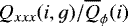 Mathematical equation: $Q_{xxx}(i,g)/\overline{Q}_{\phi}(i)$