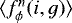 Mathematical equation: $\langle f_{\phi}^n(i,g) \rangle$