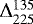 Mathematical equation: $\Delta^{135}_{225}$