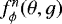 Mathematical equation: $f_{\phi}^n(\theta,g)$