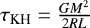 Mathematical equation: $\tau_{\textrm{KH}}= \frac{GM^2}{2RL}$