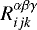Mathematical equation: $R_{ijk}^{\alpha \beta \gamma}$