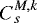 Mathematical equation: $C_s^{M,k}$