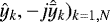 Mathematical equation: $\hat{y}_k, -j \hat{\bar{y}}_k)_{k=1,N}$