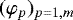Mathematical equation: $(\varphi_p)_{p=1,m}$