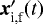 Mathematical equation: ${\bm{x}}_{\textrm{i,f}}^{\prime}(t)$