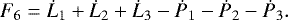 Mathematical equation: \begin{equation*}F_6 = \dot L_1+\dot L_2+\dot L_3-\dot P_1-\dot P_2-\dot P_3.\end{equation*}