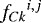 Mathematical equation: ${f_{Ck}}^{i,j}$