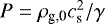 Mathematical equation: $P = \rho_{\textrm{g,0}} c_{\textrm{s}}^2 /\gamma$