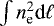 Mathematical equation: $\int n_{\textrm{e}}^2 \textrm{d}\ell$