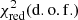 $ \chi^2_{\rm red}(\mathrm{d.o.f.}) $