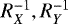 Mathematical equation: $R^{-1}_X, R^{-1}_Y$