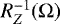 Mathematical equation: $R^{-1}_Z (\Omega)$