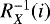 Mathematical equation: $R^{-1}_X (i)$