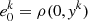 $ e^k_0 = \rho(0, {\it y}^k) $