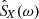 $ \hat{S}_{\!X}(\omega) $