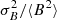 $ \sigma^2_B / \langle B^2 \rangle $