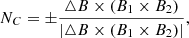 $$ \begin{aligned} {N_C}=\pm \frac{\triangle {B}\times ({B_1}\times {B_2})}{|\triangle {B}\times ({B_1}\times {B_2})|} ,\end{aligned} $$