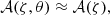 $$ \begin{aligned}&\mathcal{A} (\zeta ,\theta )\approx \mathcal{A} (\zeta ),\end{aligned} $$