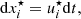 $$ \begin{aligned}&\mathrm{d} x_i^\star = u_i^\star \mathrm{d} t, \end{aligned} $$