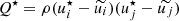 $ Q^\star = \rho (u_i^\star - \widetilde{u_i})(u_j^\star - \widetilde{u_j}) $