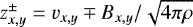 $z_{x,y}^{\pm} = v_{x,y} \mp B_{x,y}/\sqrt{4 \pi \rho}$