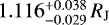 Mathematical equation: $1.116^{+0.038}_{-0.029}\,{R_{\textrm{J}}}$