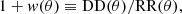 $$ \begin{aligned} 1 + { w}(\theta ) \equiv \mathrm{DD} (\theta ) / \mathrm{RR} (\theta ), \end{aligned} $$