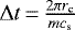 $\Delta t\,{=}\,\frac{2\pi r_{\textrm{c}}}{mc_{\textrm{s}}}$