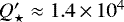 $Q\prime_{\star} \approx 1.4\,{\times}\,10^4$