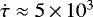 $\dot{\tau}\approx5\,{\times}\,10^3$