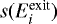 $s(E^{\textrm{exit}}_i)$