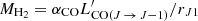 $ M_{\mathrm{H_2}}=\alpha_{\mathrm{CO}}L^\prime_{\mathrm{CO}(J\,{\rightarrow}\,J{-}1)}/r_{J1} $