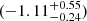 $ (-1.11^{+0.55}_{-0.24}) $