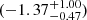 $ (-1.37^{+1.00}_{-0.47}) $