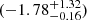 $ (-1.78^{+1.32}_{-0.16}) $