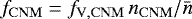 $f_{\mathrm{CNM}}=f_{\mathrm{V,CNM}}\,n_{\mathrm{CNM}}/\bar n$