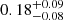 $ 0.18^{+0.09}_{-0.08} $