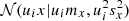 $ \mathcal{N}(u_i x|u_i m_{x},u_i^2 s^2_{x}) $