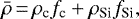 \begin{equation*}\bar{\rho}\,{=}\,\rho_{\textrm{c}}f_{\textrm{c}} + \rho_{\textrm{Si}}f_{\textrm{Si}},\end{equation*}