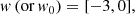 $$ \begin{aligned}&w\,(\mathrm{or}\,w_0) = [-3, 0], \end{aligned} $$
