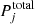 $ P^{\mathrm{total}}_{j} $