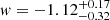 $ w = -1.12_{-0.32}^{+0.17} $